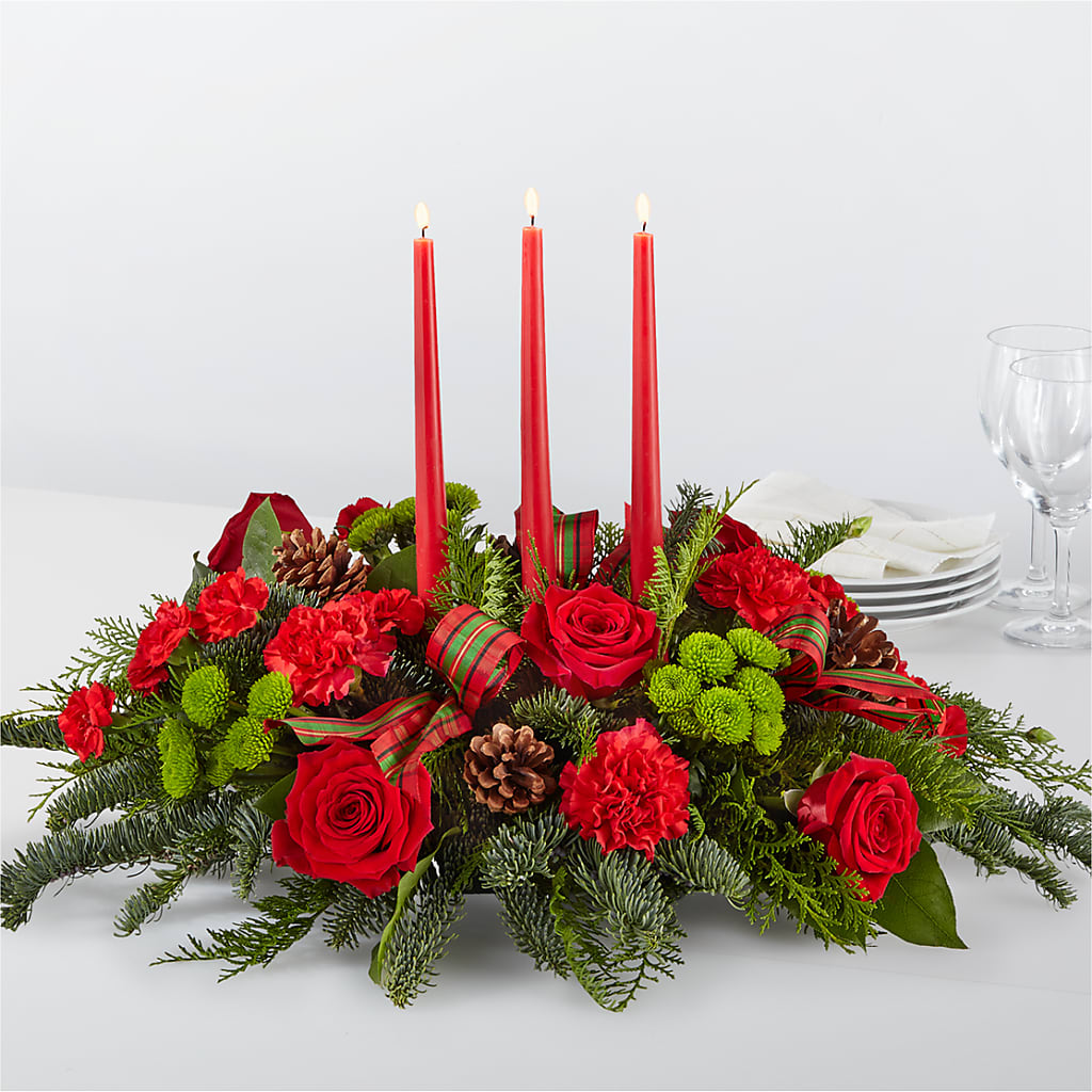 By the Candlelight Centerpiece – Miracle Flowers, Folsom CA