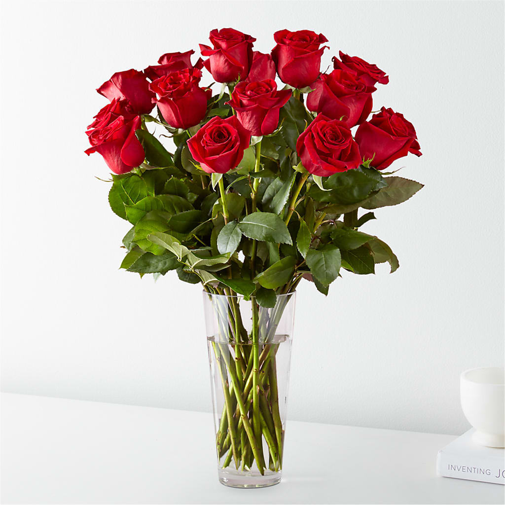 Long Stem Red Rose Bouquet – Miracle Flowers, Folsom CA