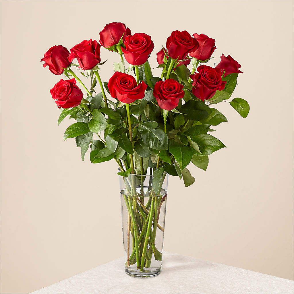Long Stem Red Rose Bouquet – Miracle Flowers, Folsom CA