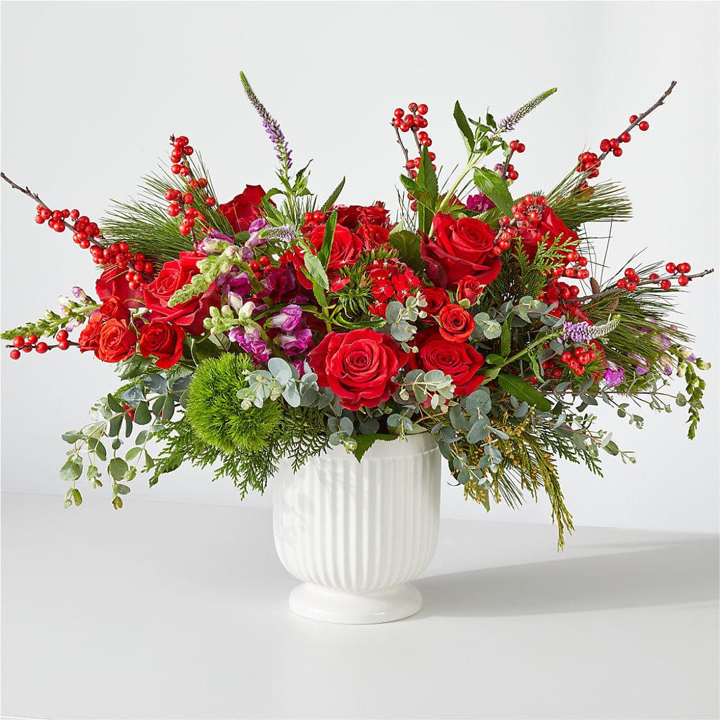 Big Red Bow Bouquet – Miracle Flowers, Folsom CA