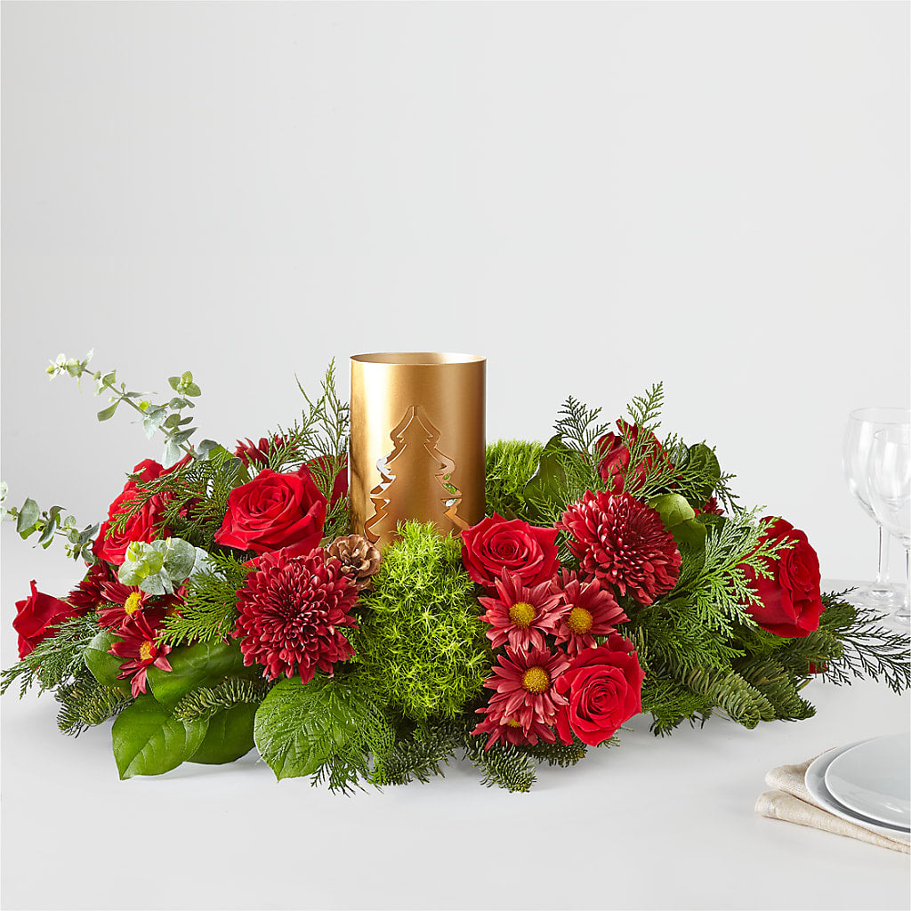 Toast the Season Centerpiece – Miracle Flowers, Folsom CA