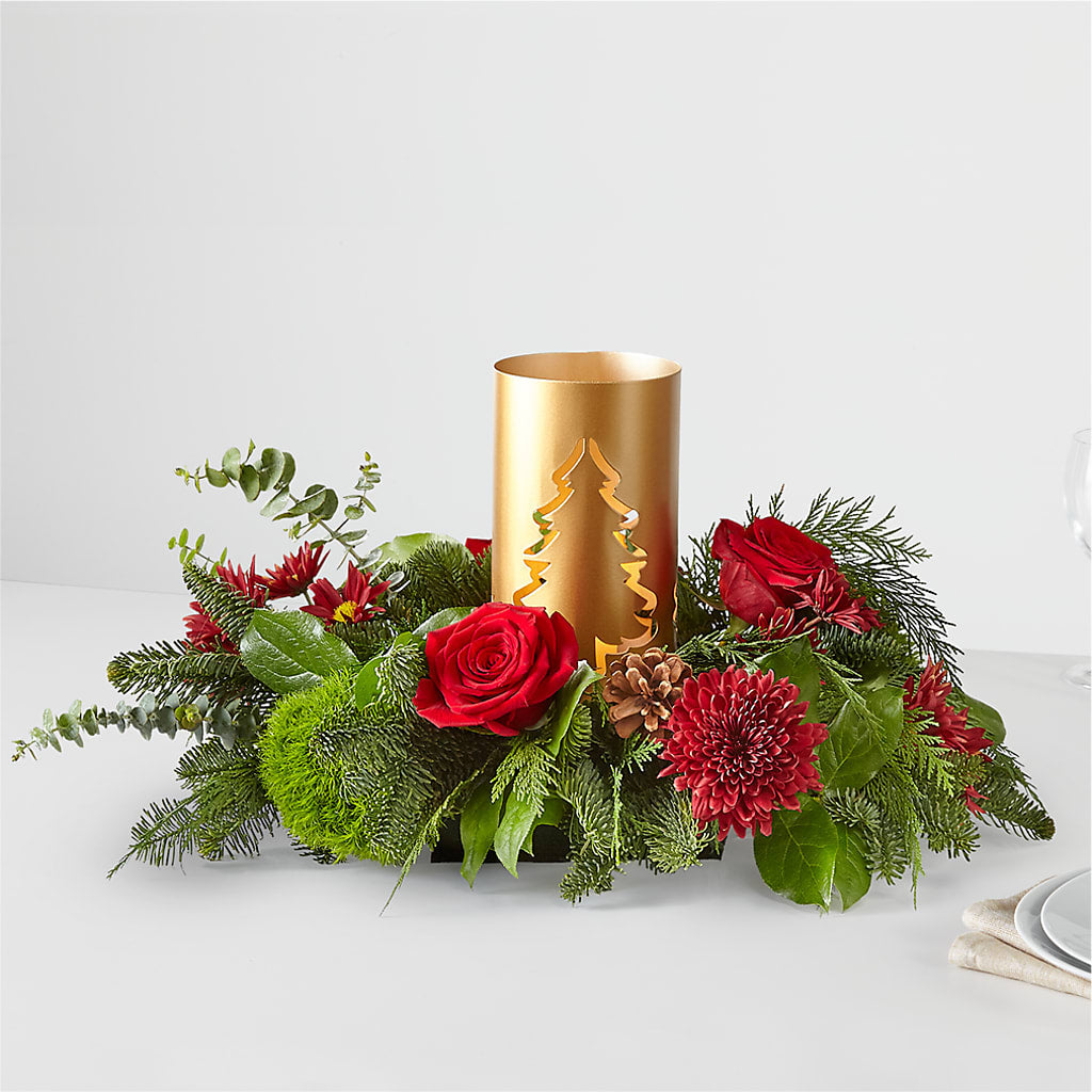 Toast the Season Centerpiece – Miracle Flowers, Folsom CA