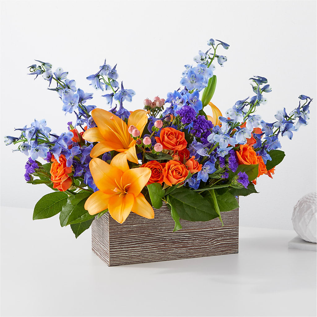 Radiant Citrus Box Bouquet – Miracle Flowers, Folsom CA