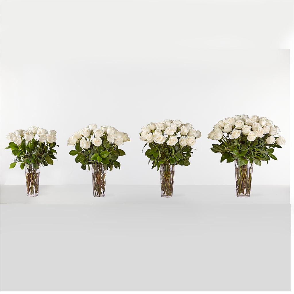 Long Stem White Rose Bouquet – Miracle Flowers, Folsom CA