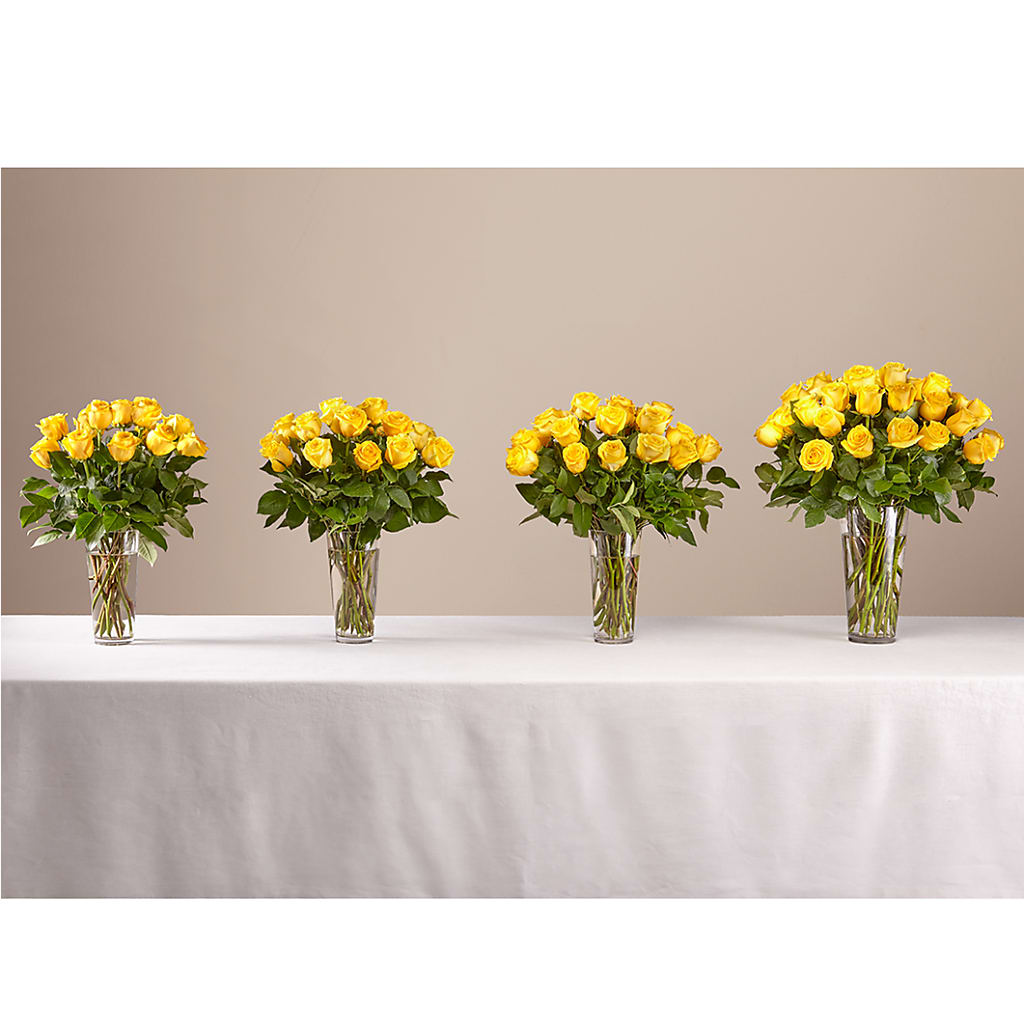 Long Stem Yellow Rose Bouquet – Miracle Flowers, Folsom CA