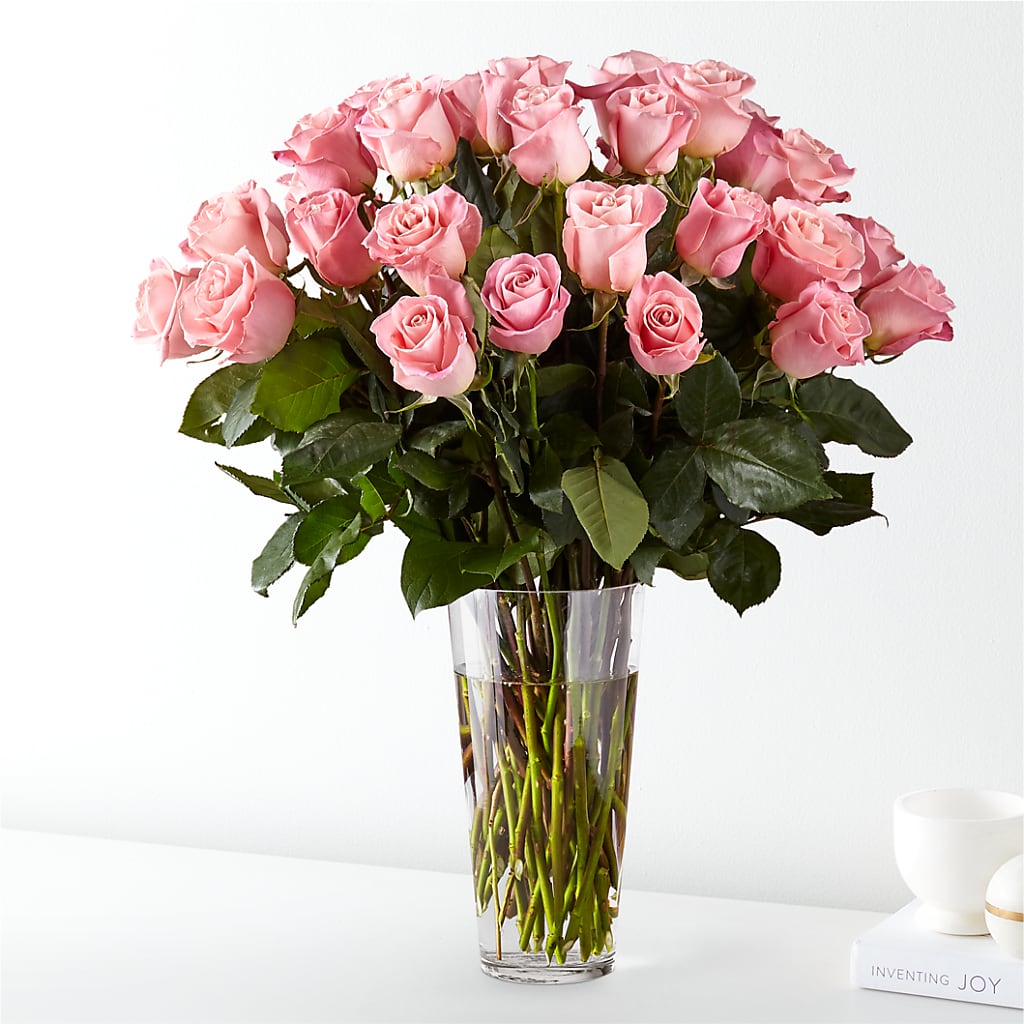 Long Stem Pink Rose Bouquet – Miracle Flowers, Folsom CA