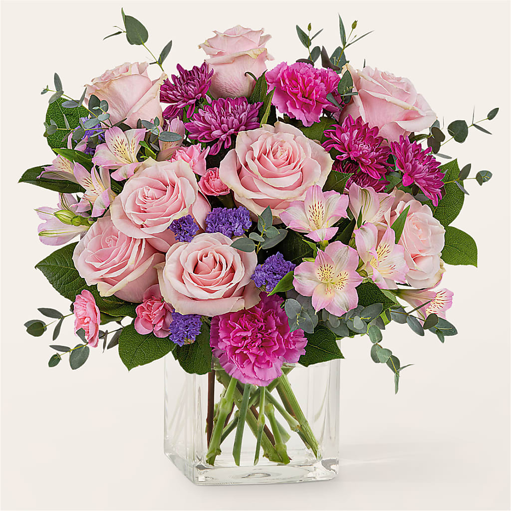 Rosy Radiance Bouquet – Miracle Flowers, Folsom CA