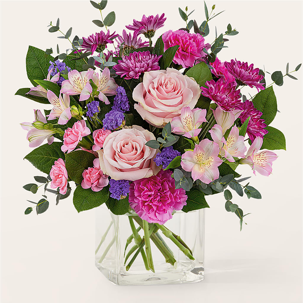 Rosy Radiance Bouquet – Miracle Flowers, Folsom CA