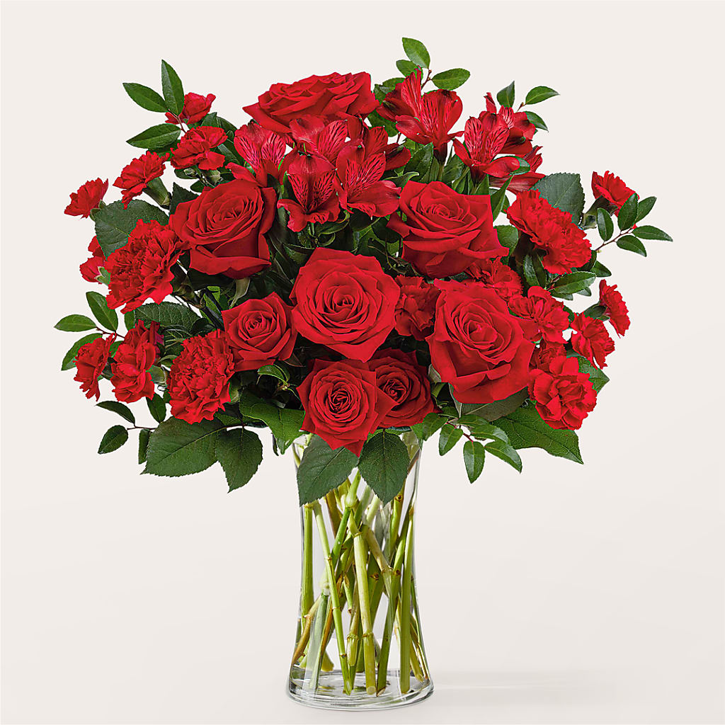 Brilliant Ruby Bouquet – Miracle Flowers, Folsom CA