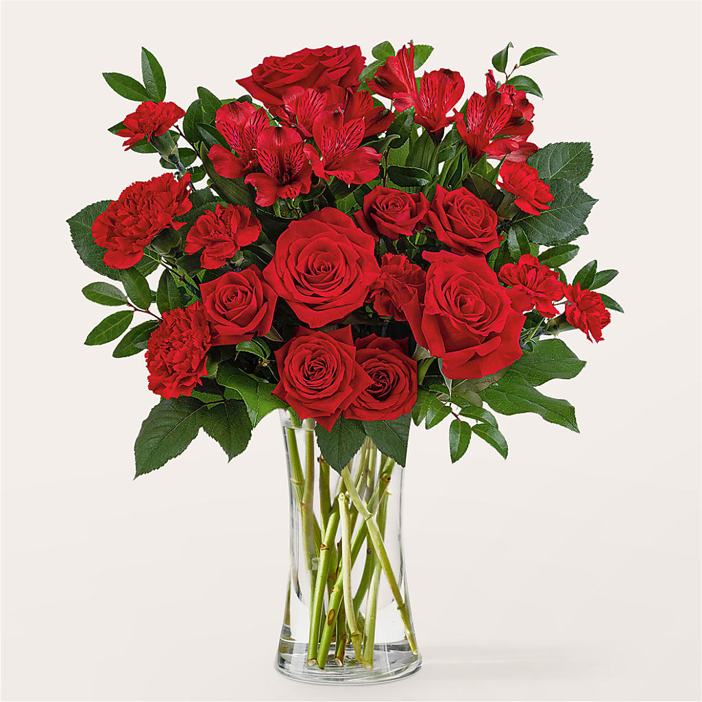 Brilliant Ruby Bouquet – Miracle Flowers, Folsom CA