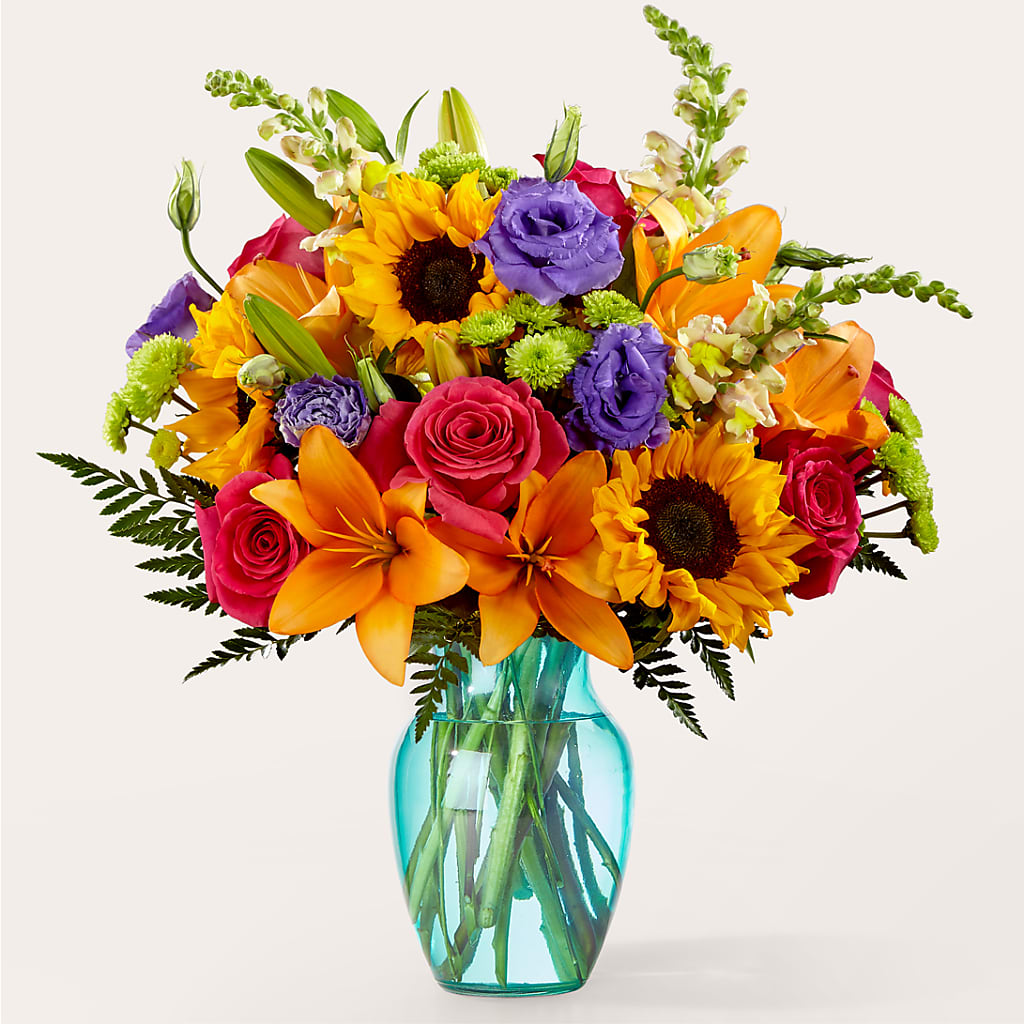 Double Rainbow Bouquet – Miracle Flowers, Folsom CA