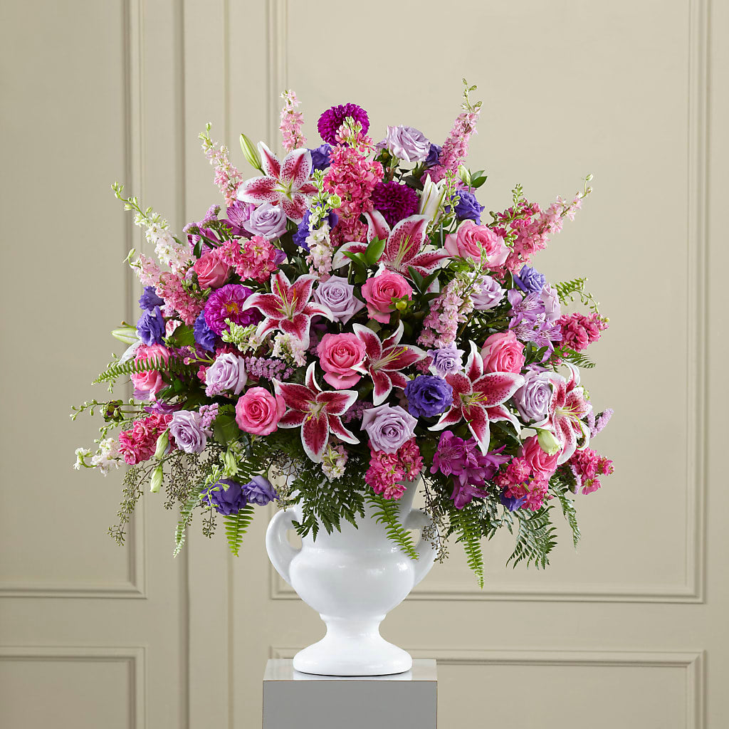 Peaceful Tribute Arrangement – Miracle Flowers, Folsom CA