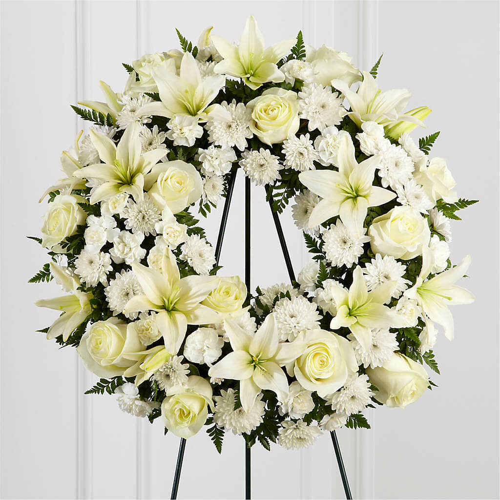 Treasured Tribute Wreath – Miracle Flowers, Folsom CA