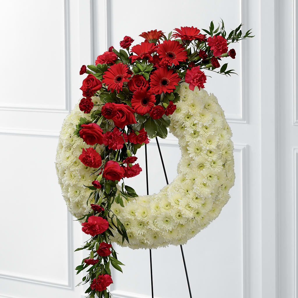 Graceful Tribute Wreath – Miracle Flowers, Folsom CA
