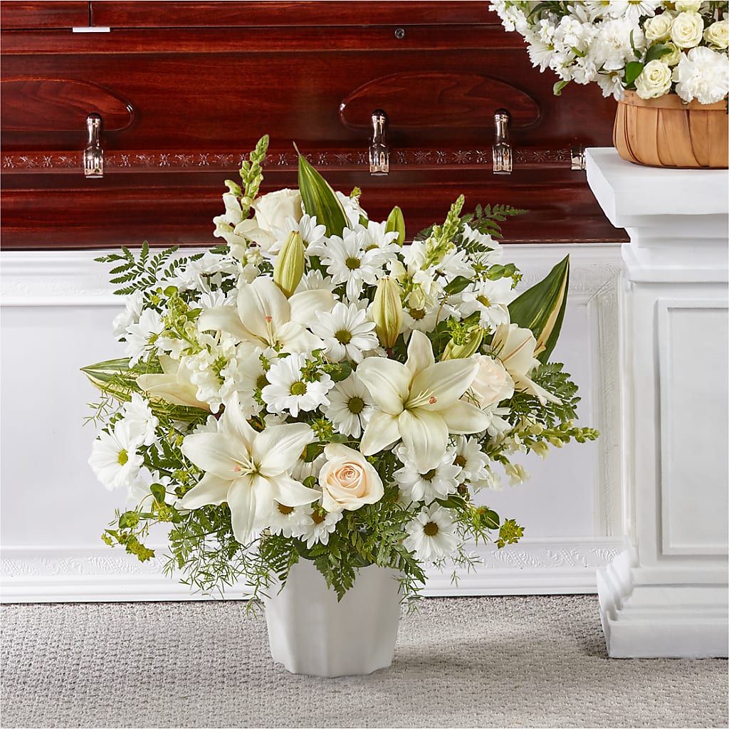 Thoughts of Tranquility Floor Basket – Miracle Flowers, Folsom CA