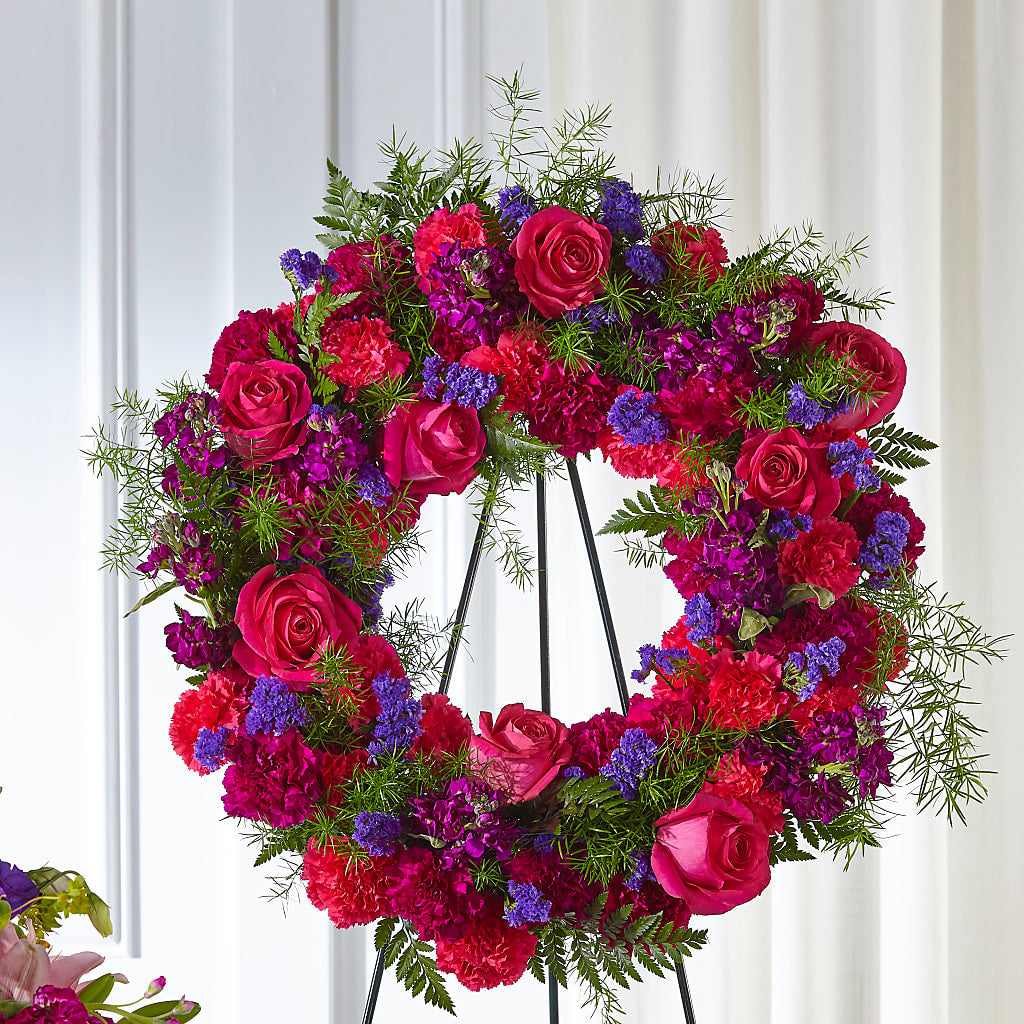 Calming Colors Wreath – Miracle Flowers, Folsom CA
