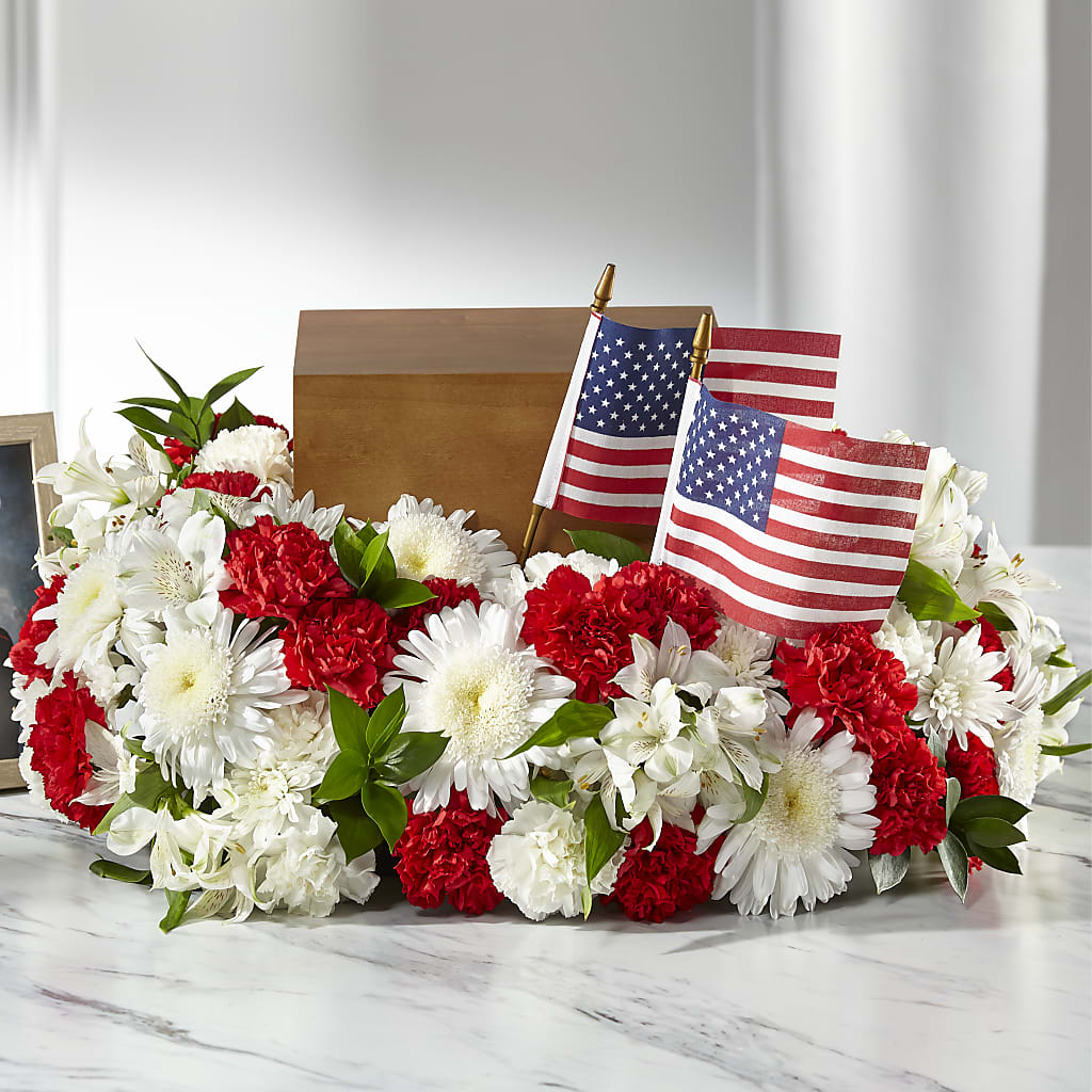 Spirit of Patriotism Cremation Adornment – Miracle Flowers, Folsom CA