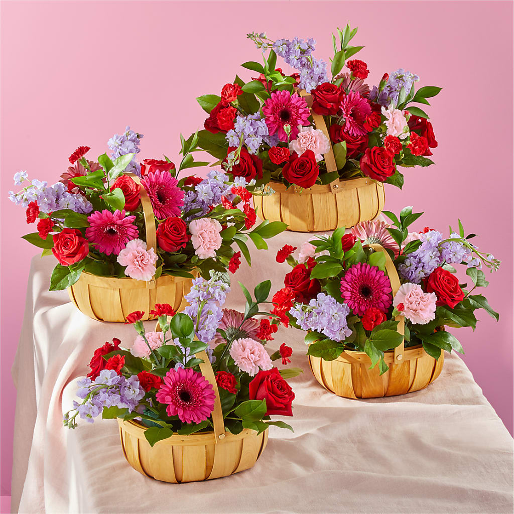 Pink Picnic Basket – Miracle Flowers, Folsom CA