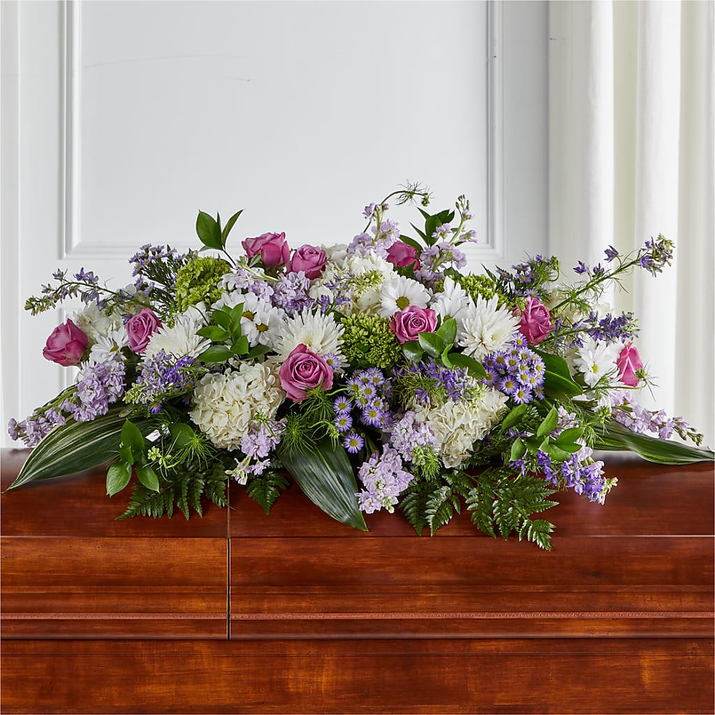 Meadows of Serenity Casket Spray – Miracle Flowers, Folsom CA
