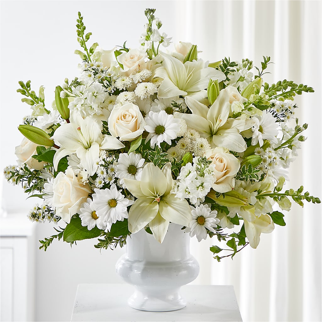 Uplifting Urn Arrangement – Miracle Flowers, Folsom CA