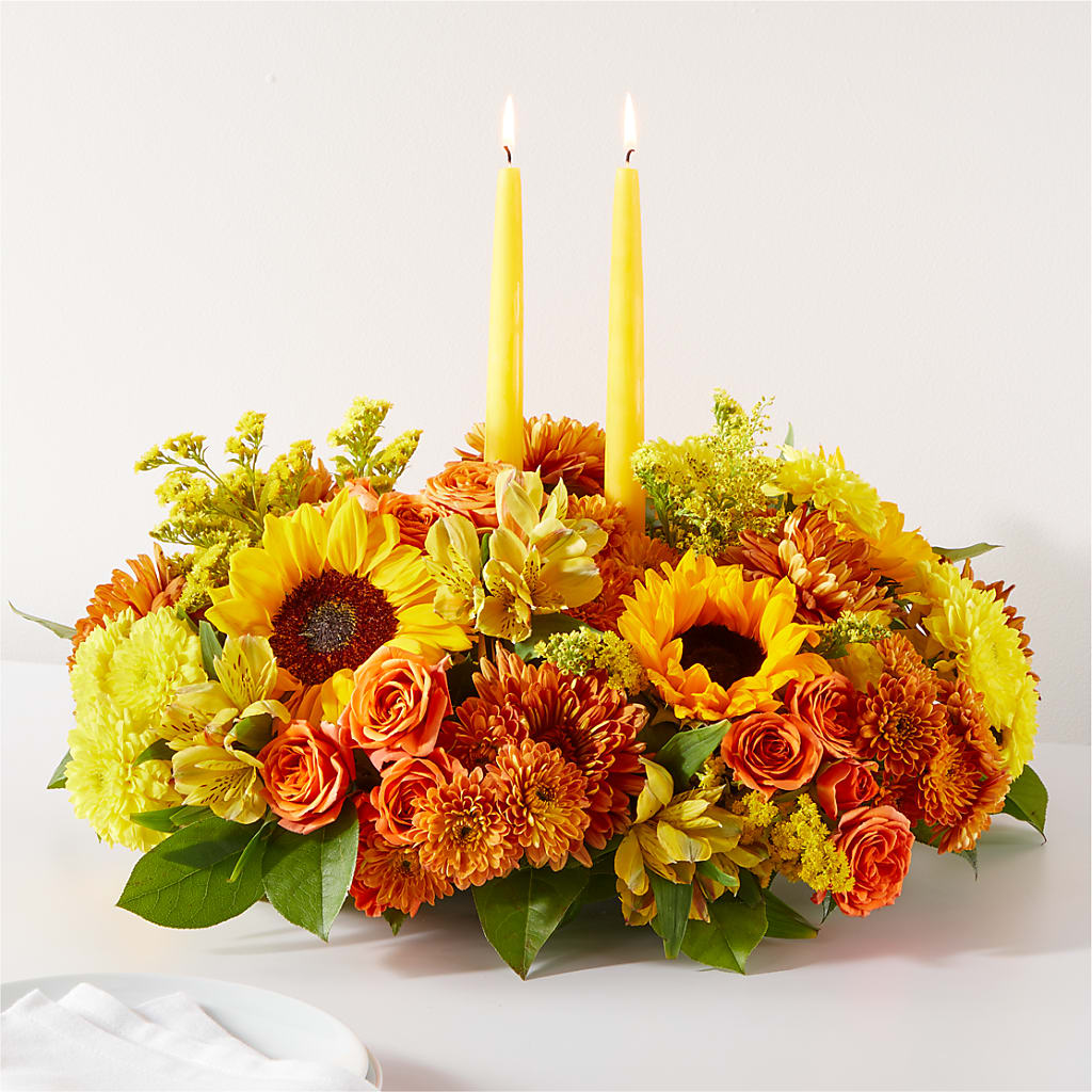 Autumn Harmony Centerpiece – Miracle Flowers, Folsom CA