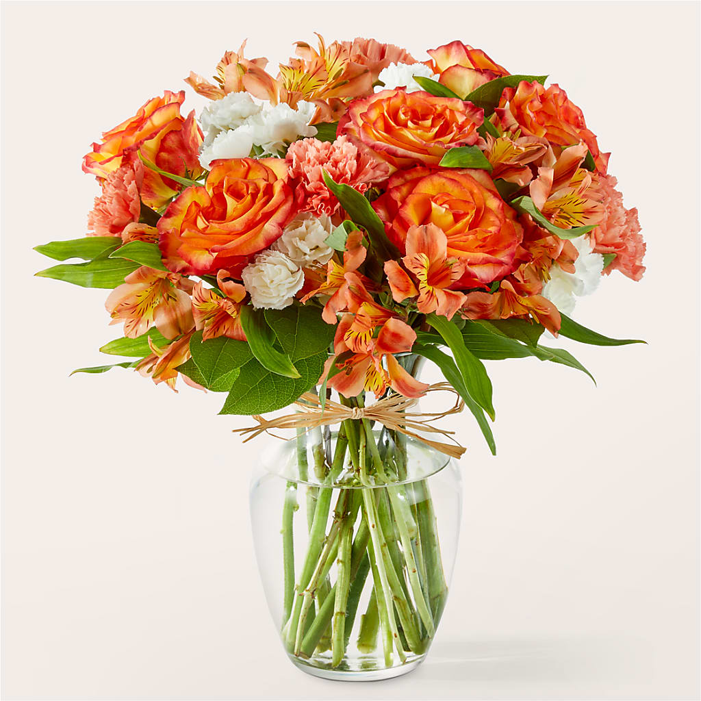 Apricot Glow Bouquet – Miracle Flowers, Folsom CA