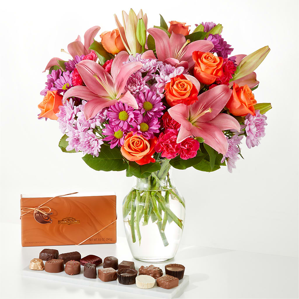 One and Only Bouquet and Chocolate Bundle – Miracle Flowers, Folsom CA