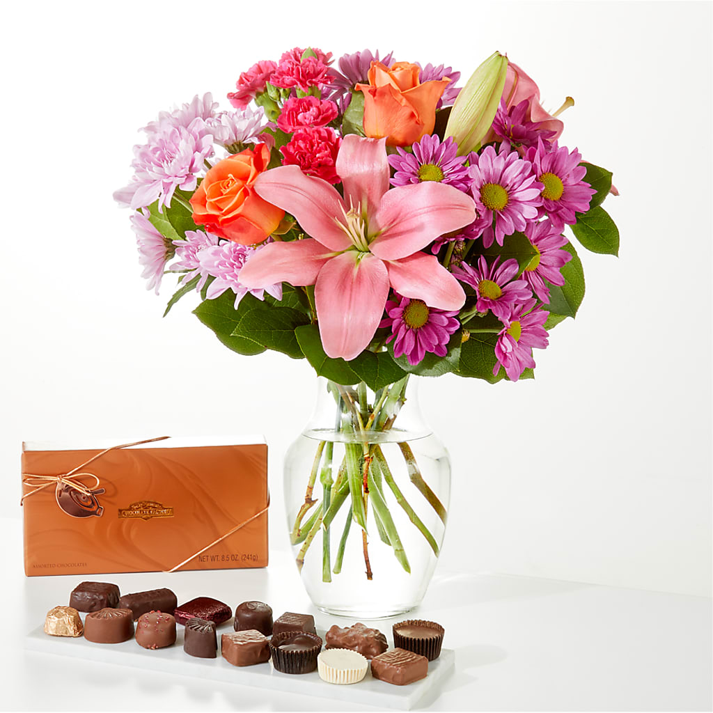 One and Only Bouquet and Chocolate Bundle – Miracle Flowers, Folsom CA