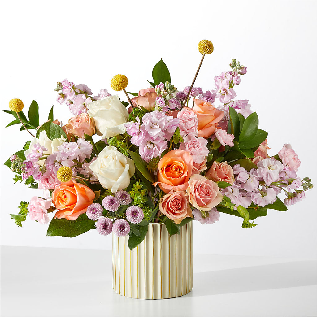 French Market Bouquet with Ivory Vase – Miracle Flowers, Folsom CA