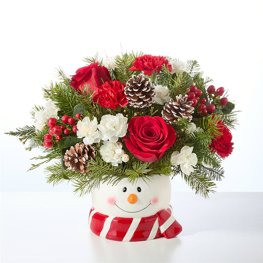 Jolly Snowman Bouquet –  Miracle Flowers, Folsom CA