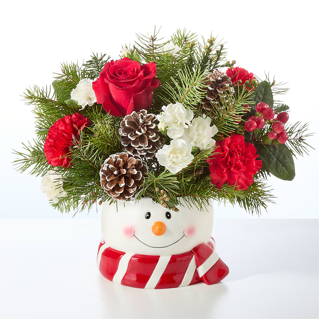 Jolly Snowman Bouquet –  Miracle Flowers, Folsom CA