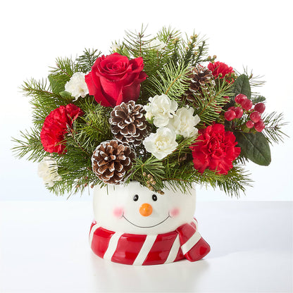 Jolly Snowman Bouquet –  Miracle Flowers, Folsom CA