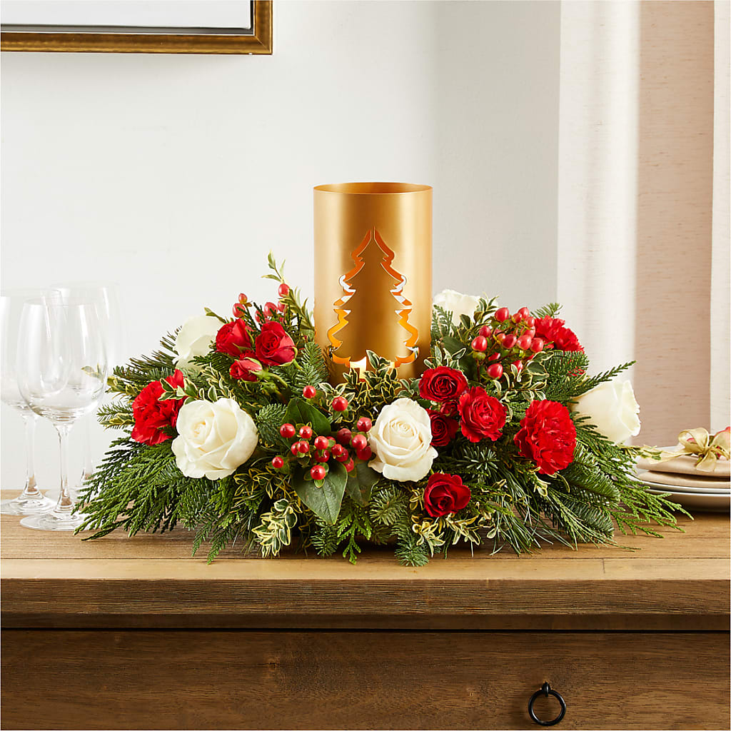 December Dreams Centerpiece –  Miracle Flowers, Folsom CA