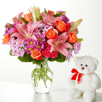 One and Only Bouquet and Bear Bundle –  Miracle Flowers, Folsom CA