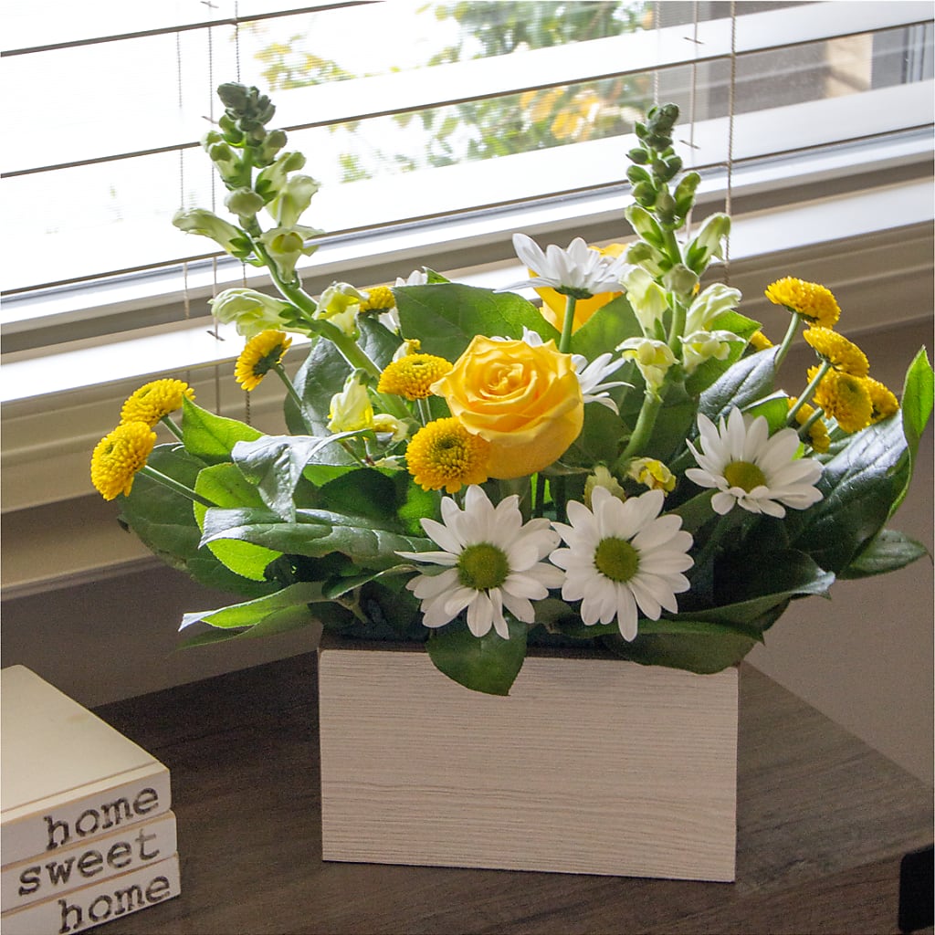Sun Salutation Box Bouquet –  Miracle Flowers, Folsom CA