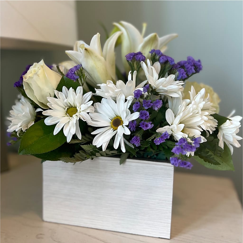Beyond Blue Box Bouquet –  Miracle Flowers, Folsom CA