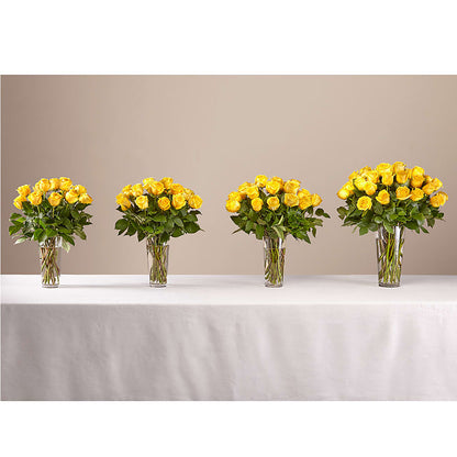 Long Stem Yellow Rose Bouquet –  Miracle Flowers, Folsom CA