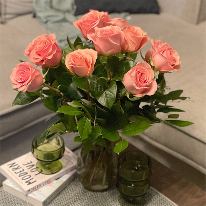 Long Stem Pink Rose Bouquet –  Miracle Flowers, Folsom CA