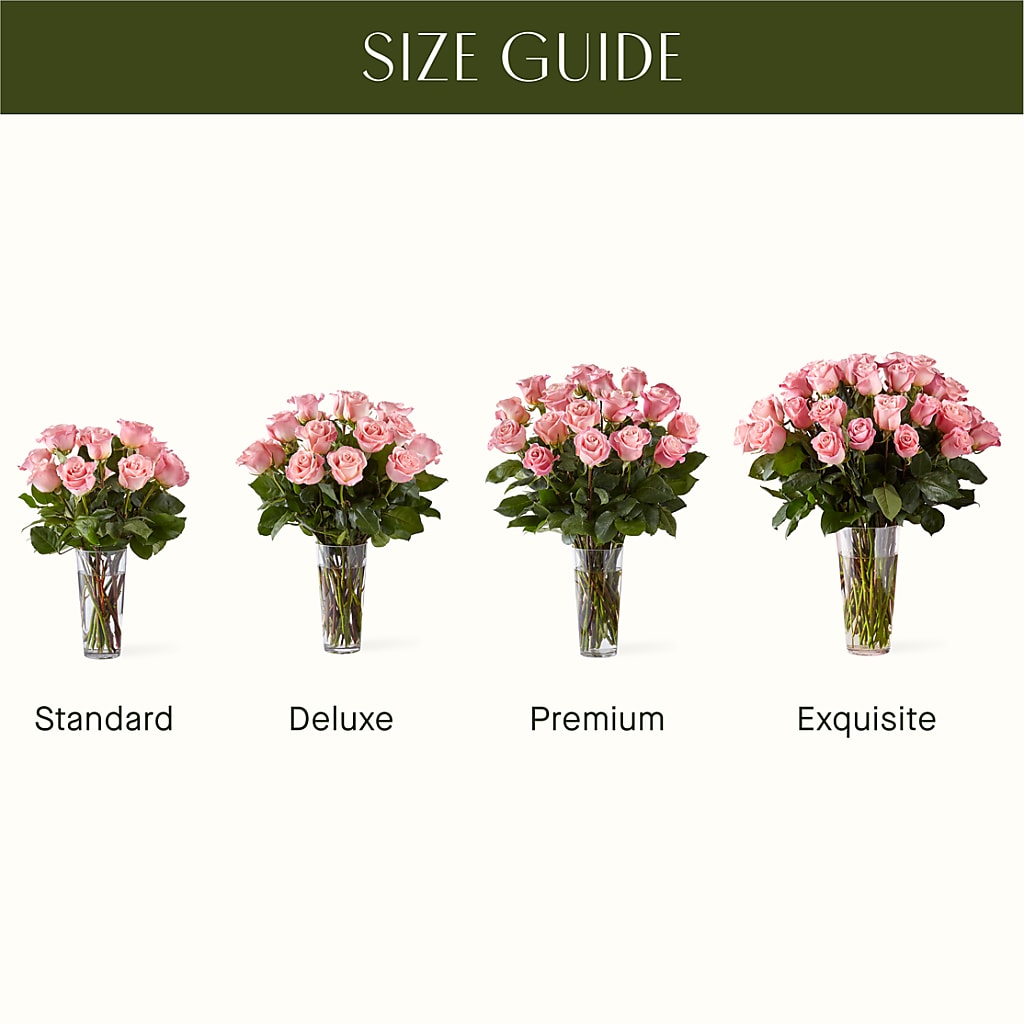 Long Stem Pink Rose Bouquet –  Miracle Flowers, Folsom CA