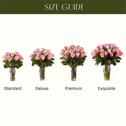 Long Stem Pink Rose Bouquet –  Miracle Flowers, Folsom CA