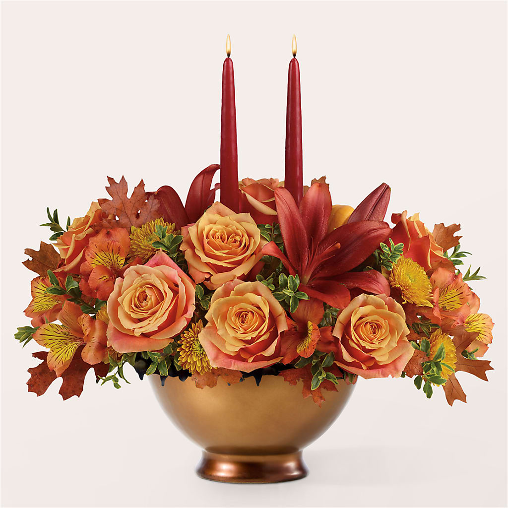 Harvest Table Centerpiece –  Miracle Flowers, Folsom CA
