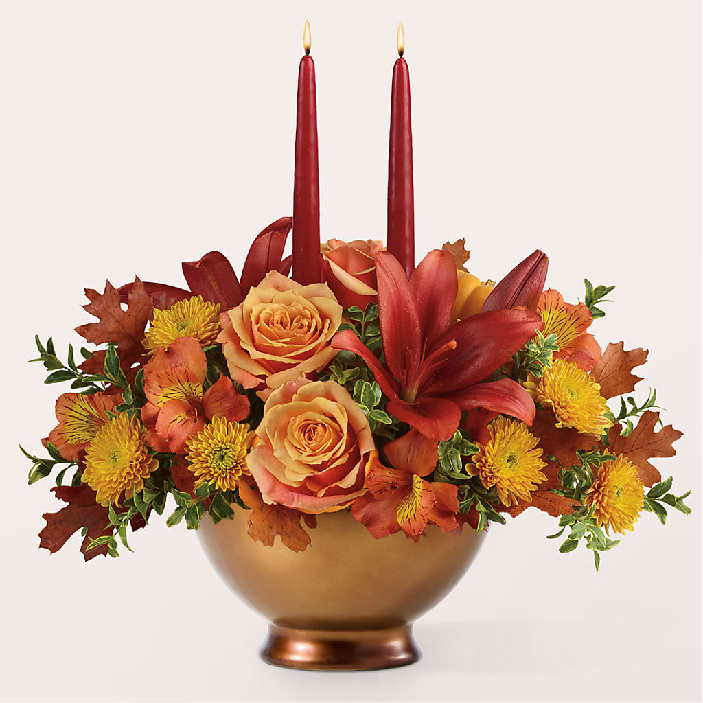 Harvest Table Centerpiece –  Miracle Flowers, Folsom CA