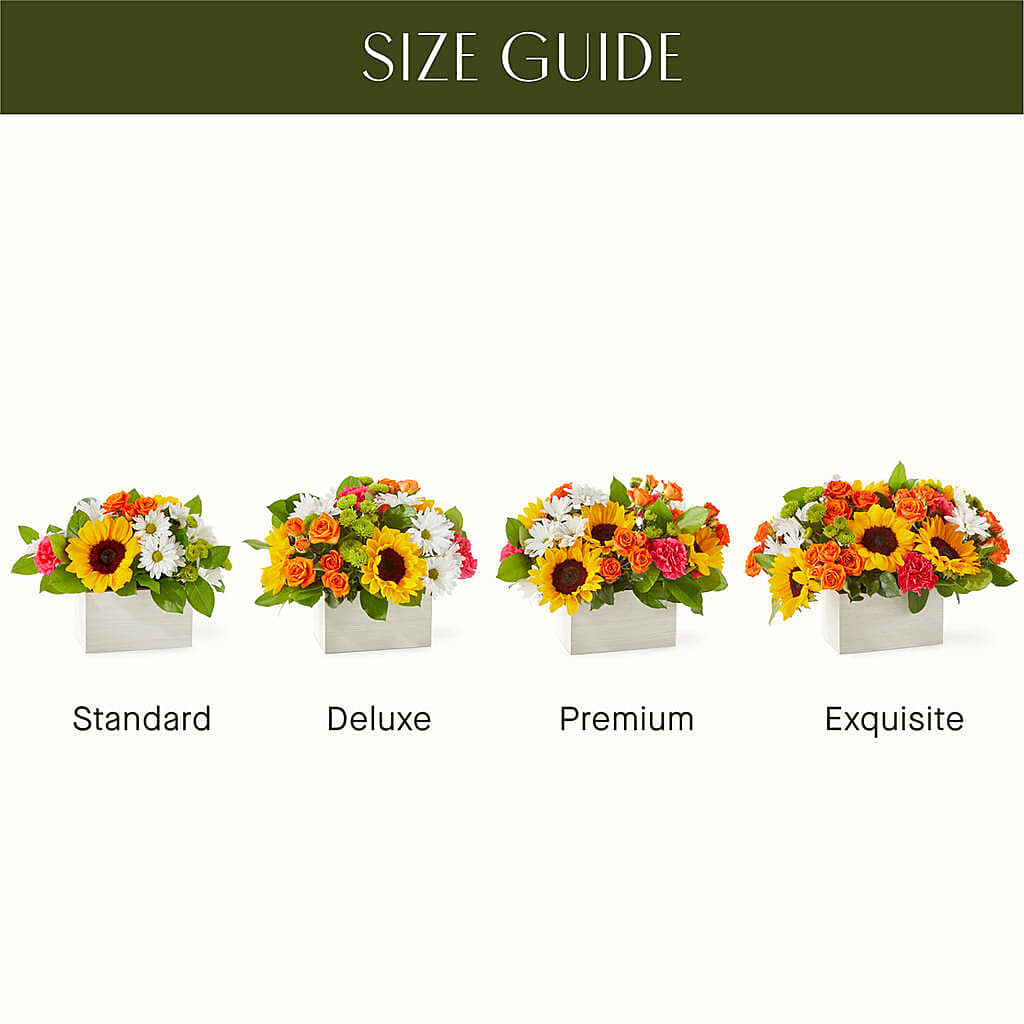 Sun-drenched Blooms Box Bouquet –  Miracle Flowers, Folsom CA