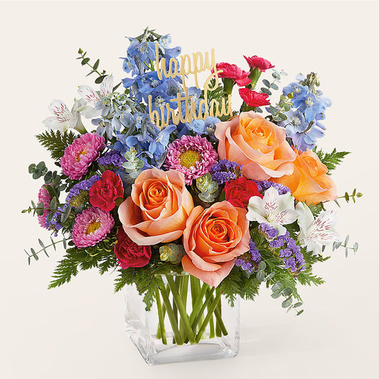 Birthday Bash Bouquet –  Miracle Flowers, Folsom CA