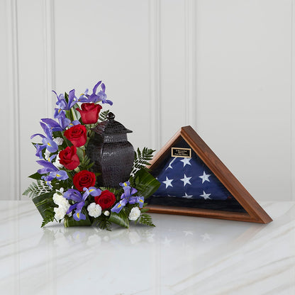 Patriotic Tribute Arrangement –  Miracle Flowers, Folsom CA
