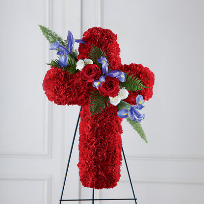 Faithful Hero Floral Cross –  Miracle Flowers, Folsom CA
