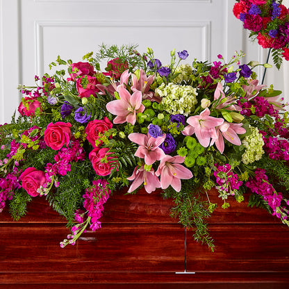 Radiant Tribute Casket Spray –  Miracle Flowers, Folsom CA