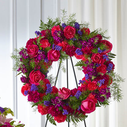 Calming Colors Wreath –  Miracle Flowers, Folsom CA