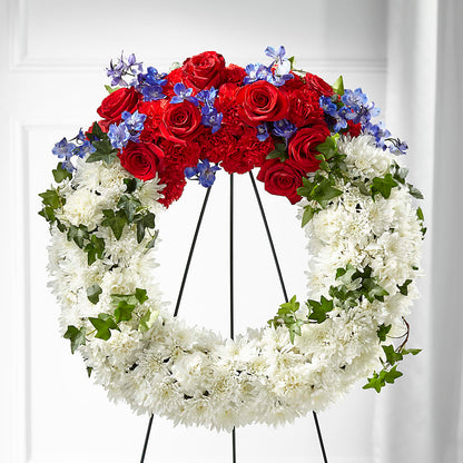 Patriotic Passion Wreath –  Miracle Flowers, Folsom CA