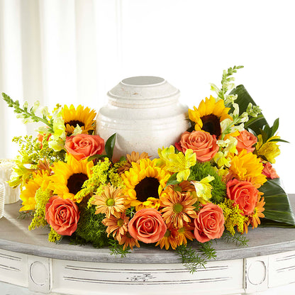 Faithful Sunflower Cremation Adornment –  Miracle Flowers, Folsom CA
